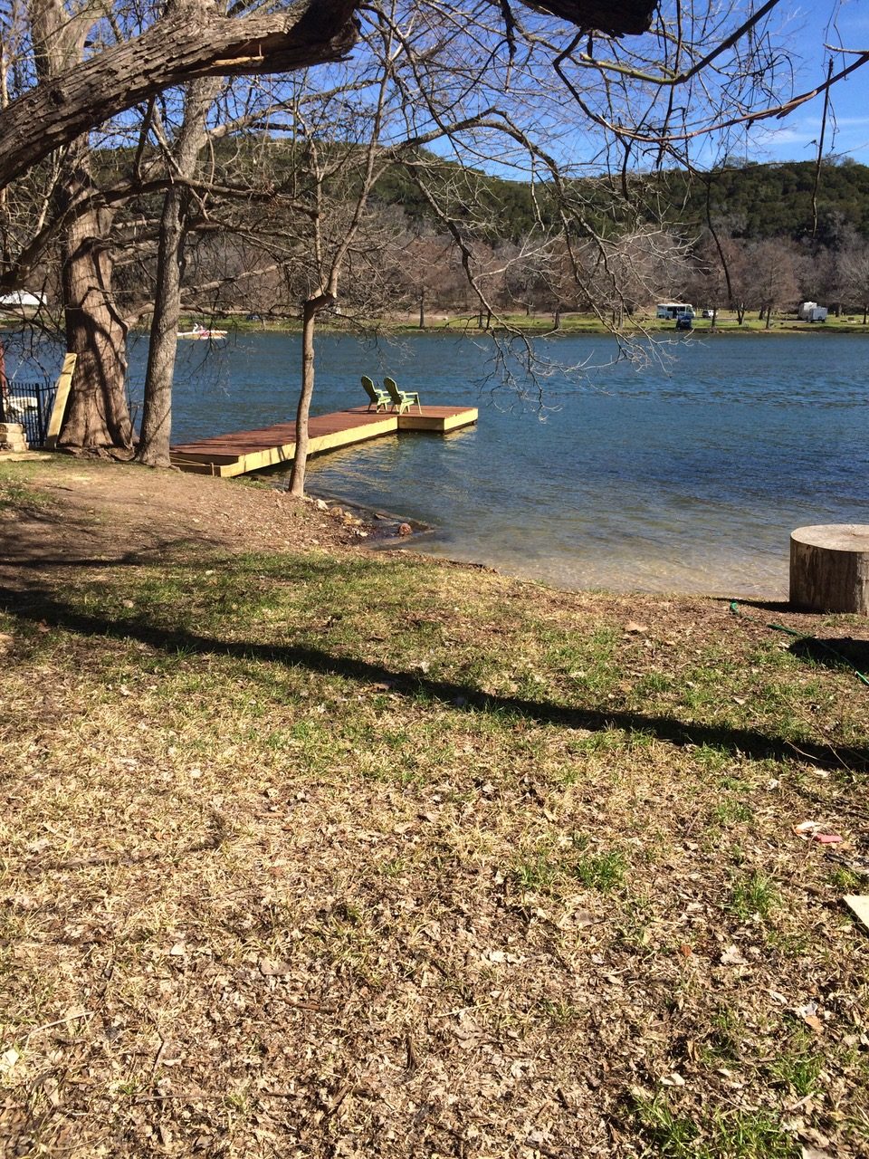 Private easement to the river with pier and beach