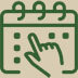 icon of a hand pointing to a calendar