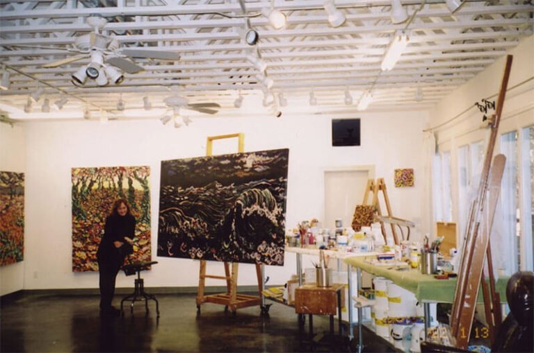 Nina in her art studio