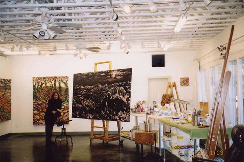 Nina in her art studio